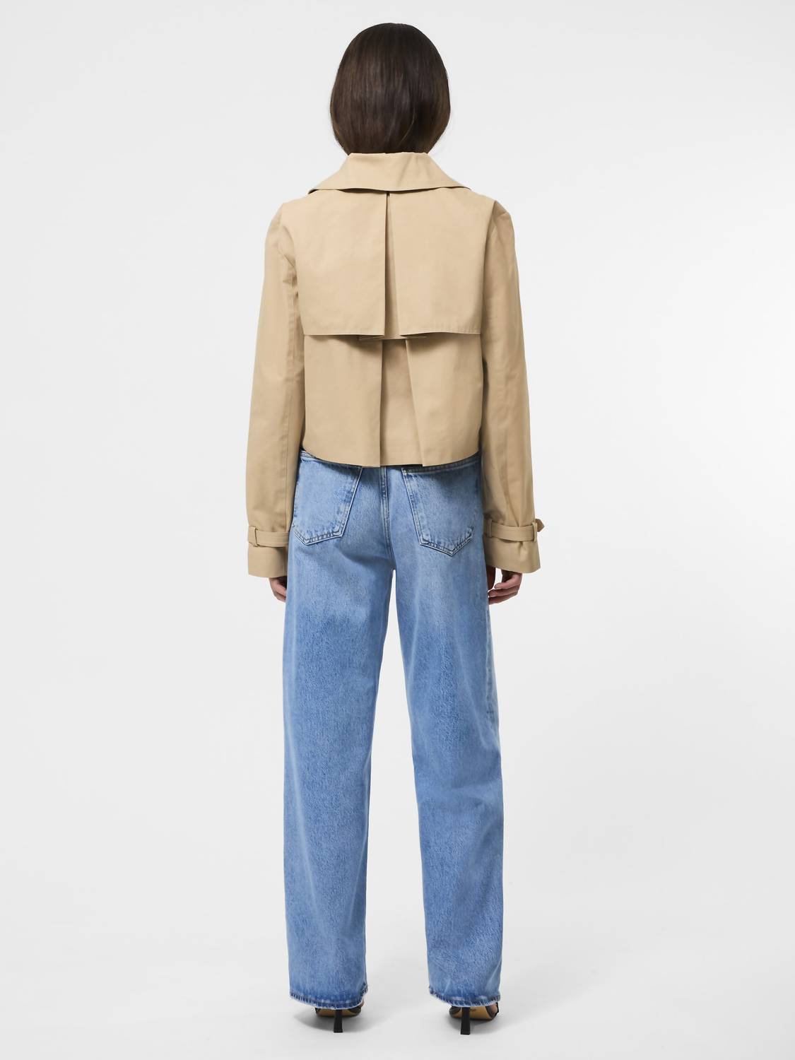 French Connection - Cropped Twill Trench Coat