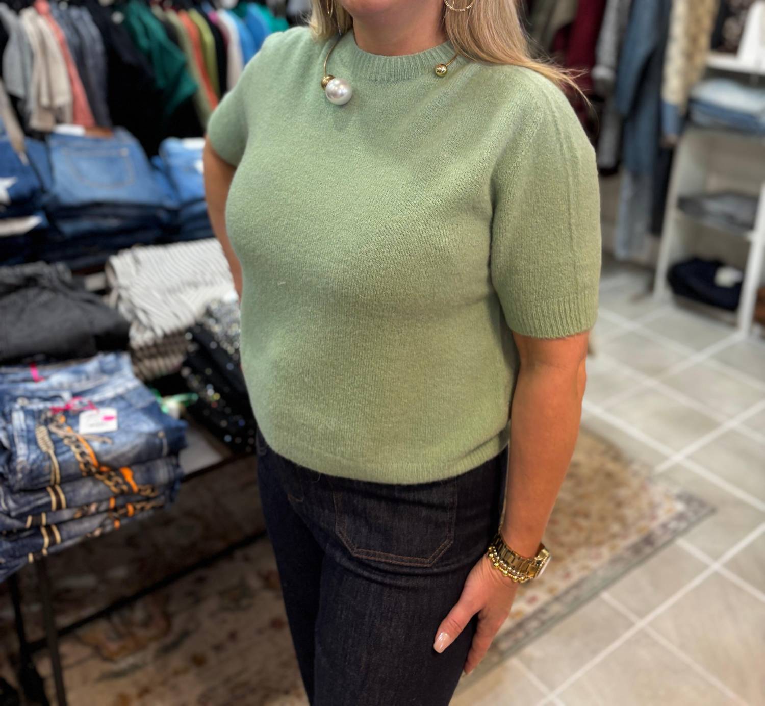Yolly - Felice Short Sleeve Sweater