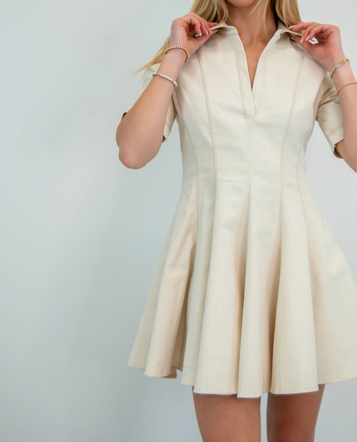 Glam - Emma Collared Mini Dress