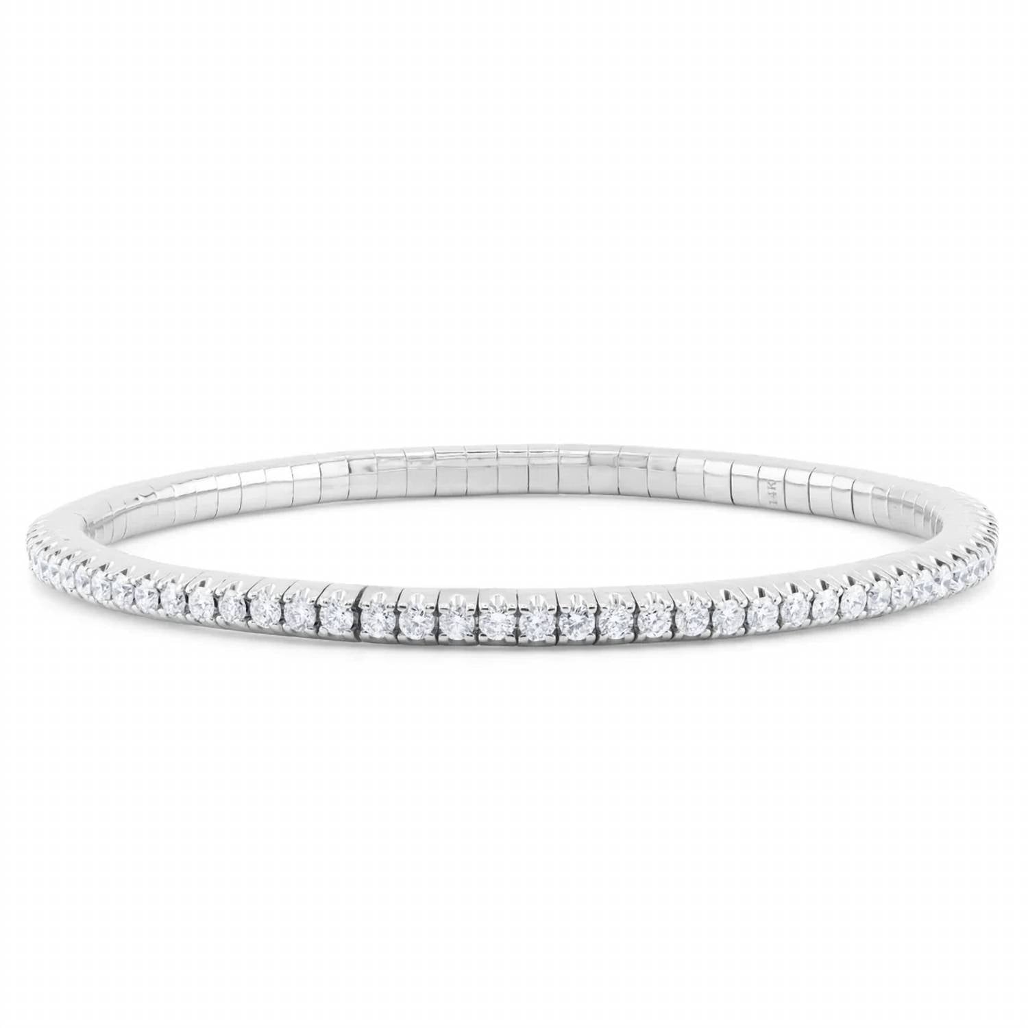 Diana M Jewels - Flexible 3.25cts Diamond Tennis Bracelet