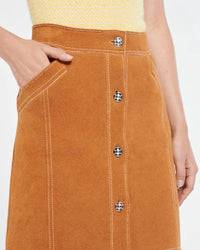 Barrie - Suede Effect Long Midi Skirt