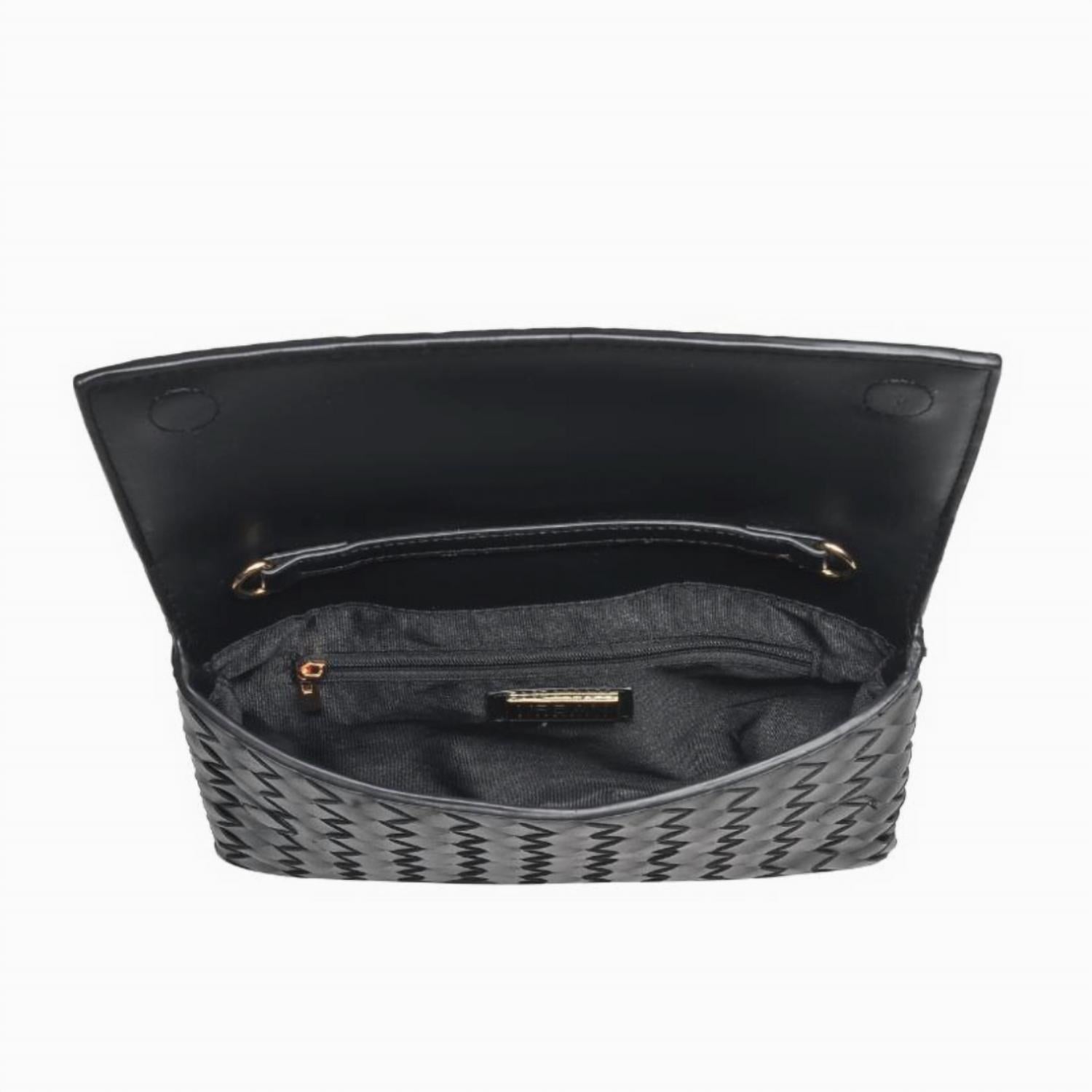 Urban Expressions Women's Woven Clutch Crossbody Bag in black - women's bag - view 4