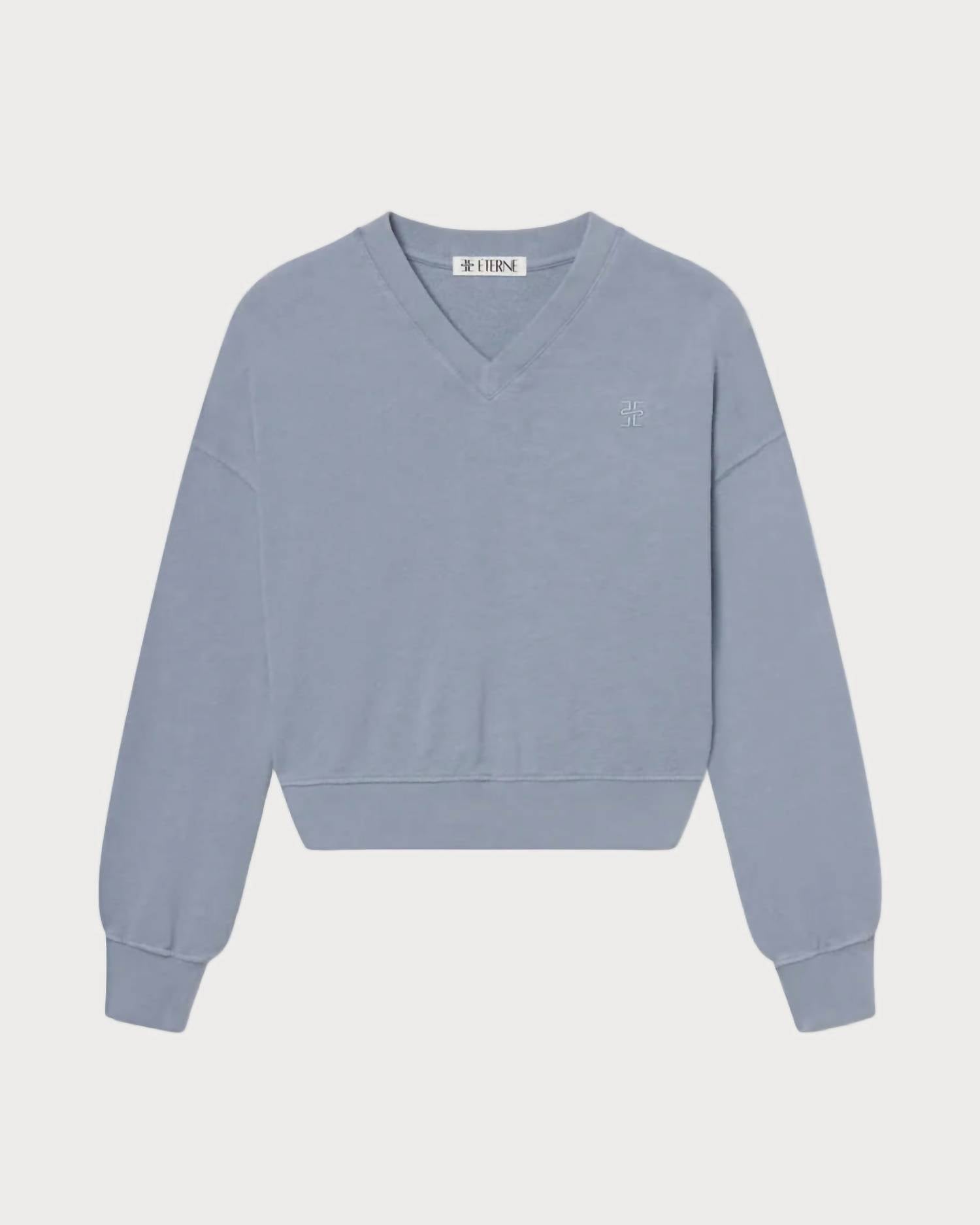 Eterne - Cropped V Neck Sweatshirt