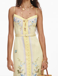 Self-Portrait - SPAGHETTI STRAPS MIDI DRESS