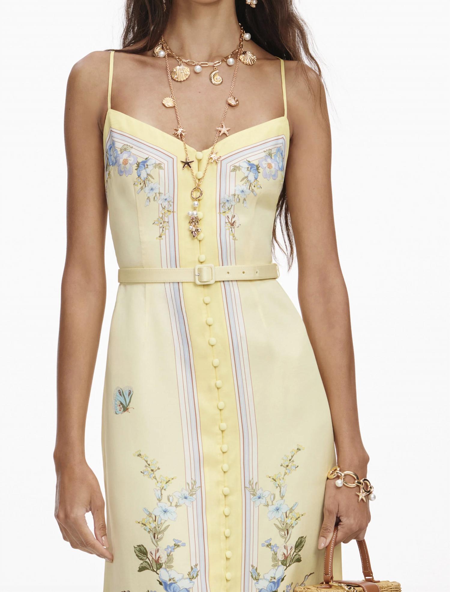 Self-Portrait - SPAGHETTI STRAPS MIDI DRESS