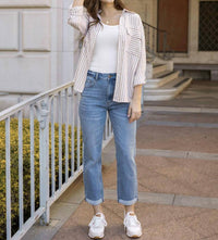 Grace And Lace - Seaside Striped Button Down Shirt