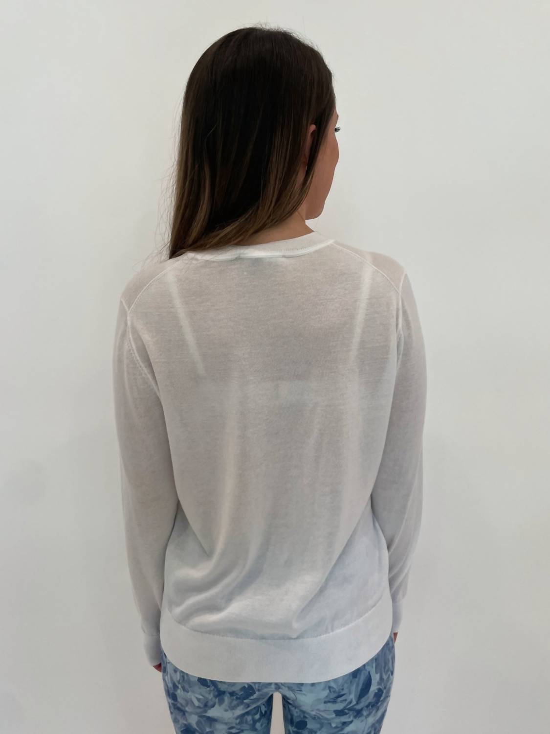 Elliott Lauren - Cotton Charm Crewneck Long Sleeves Sweater