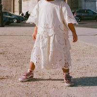 Sea - Lula Embroidered Kids Short Sleeve Dress