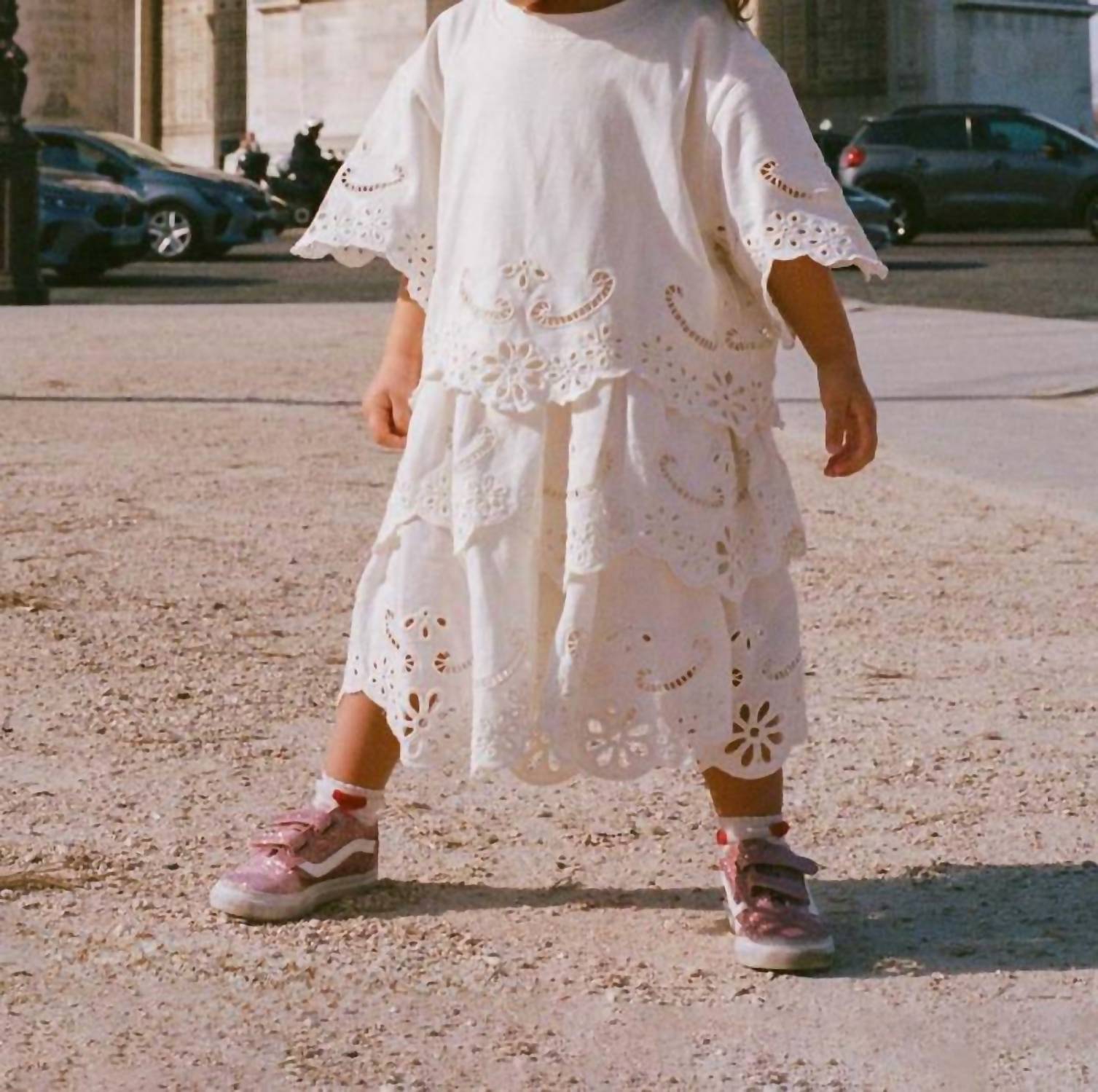 Sea - Lula Embroidered Kids Short Sleeve Dress
