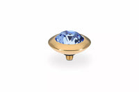Qudo Women's Tondo Interchangeable Topper in light sapphire - women's jewelry