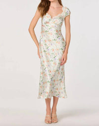 Astr - Makaela Puff Sleeve Midi Dress
