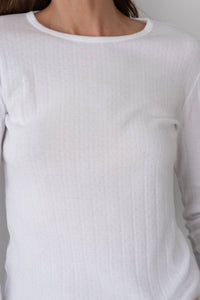 Donni. - Pointelle Long Sleeve Tee