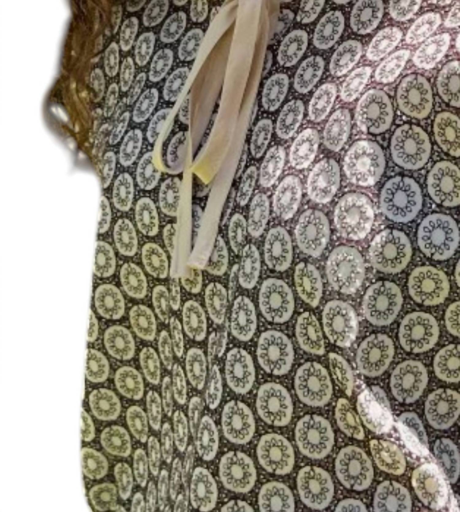 Modaspia - Puffy Raglan Sleeve Blouse With Silk Tie