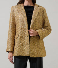 Sugarlips - Tamary Tweed Vesta Collared Blazer