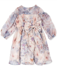Rare Editions - Toddler & Little Girls Balloon Sleeve Floral Organza Dress
