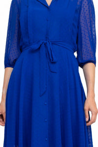 Nanette Lepore - Collared Tie Waist Dress
