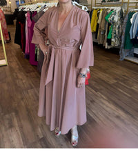 forte forte Chic Taffeta Maxi Dress in mousse - women's dress