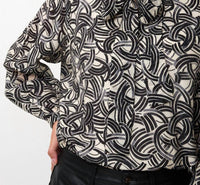 Esqualo - Button Up Print Blouse