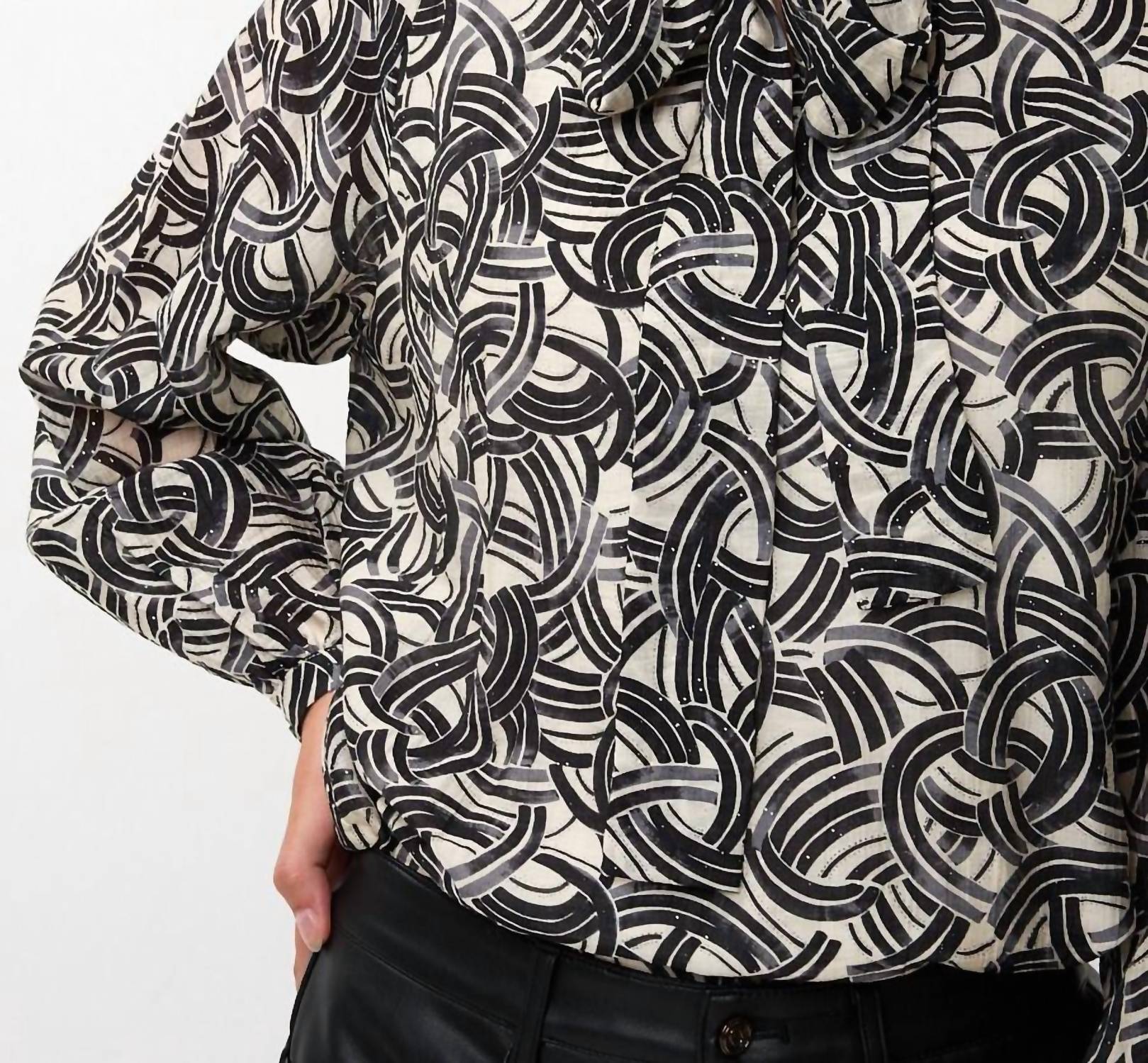 Esqualo - Button Up Print Blouse