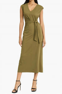 Donna Morgan - Cap Sleeve Tie Waist Maxi Dress