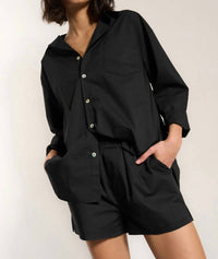 Idle Sleepwear - Poplin Button Down Shirt