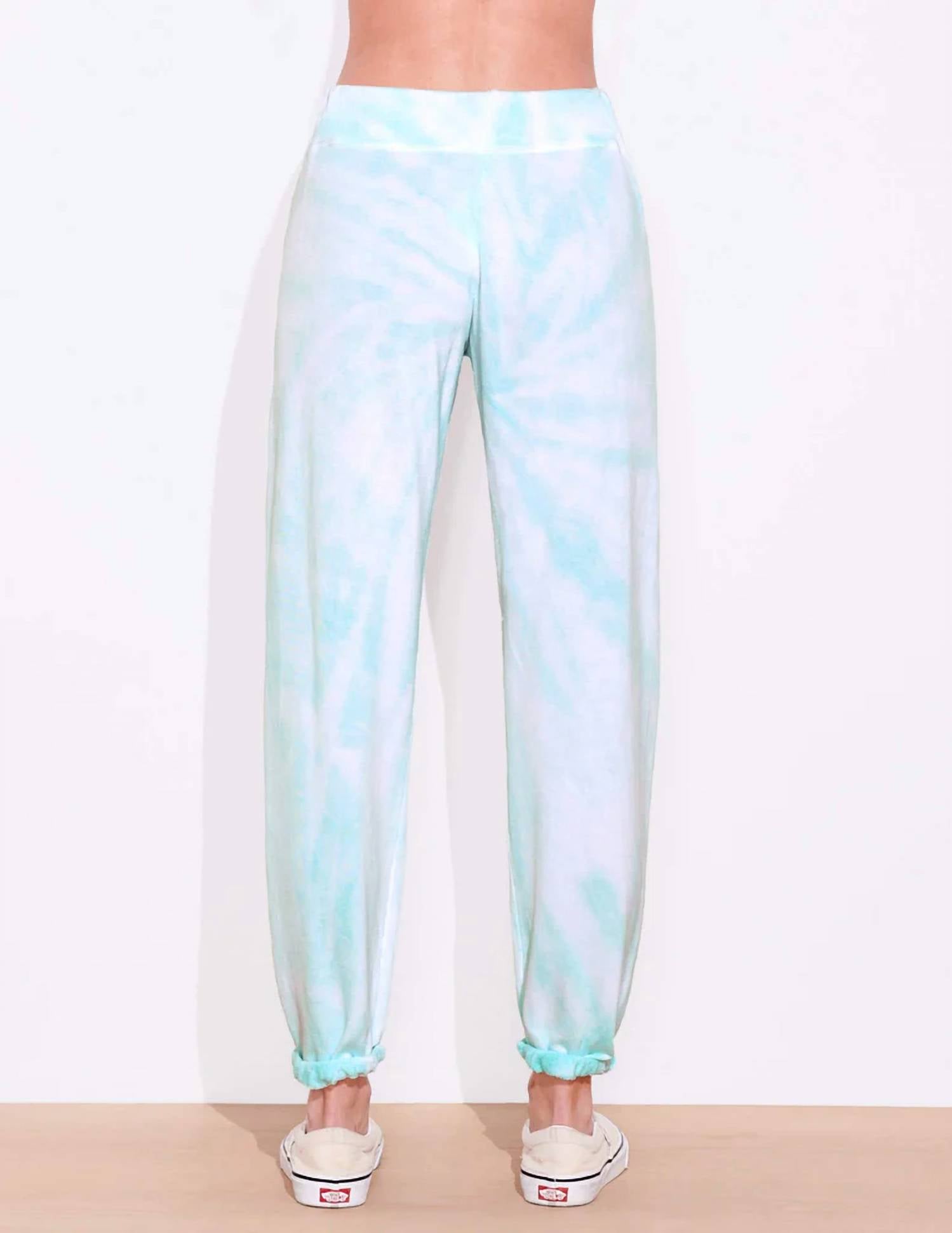 Sundry Basic Sweatpants in fiji white tie dye - women's pants - alternate view