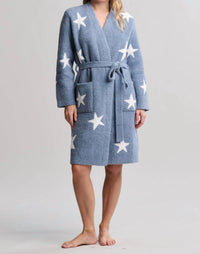BAREFOOT DREAMS CozyChic Starry Night Robe in blue dusk - women's intimate