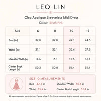 Leo Lin - Cleo Appliqué Sleeveless Midi Dress