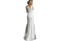 Jovani - V-neck Maxi Prom Dress