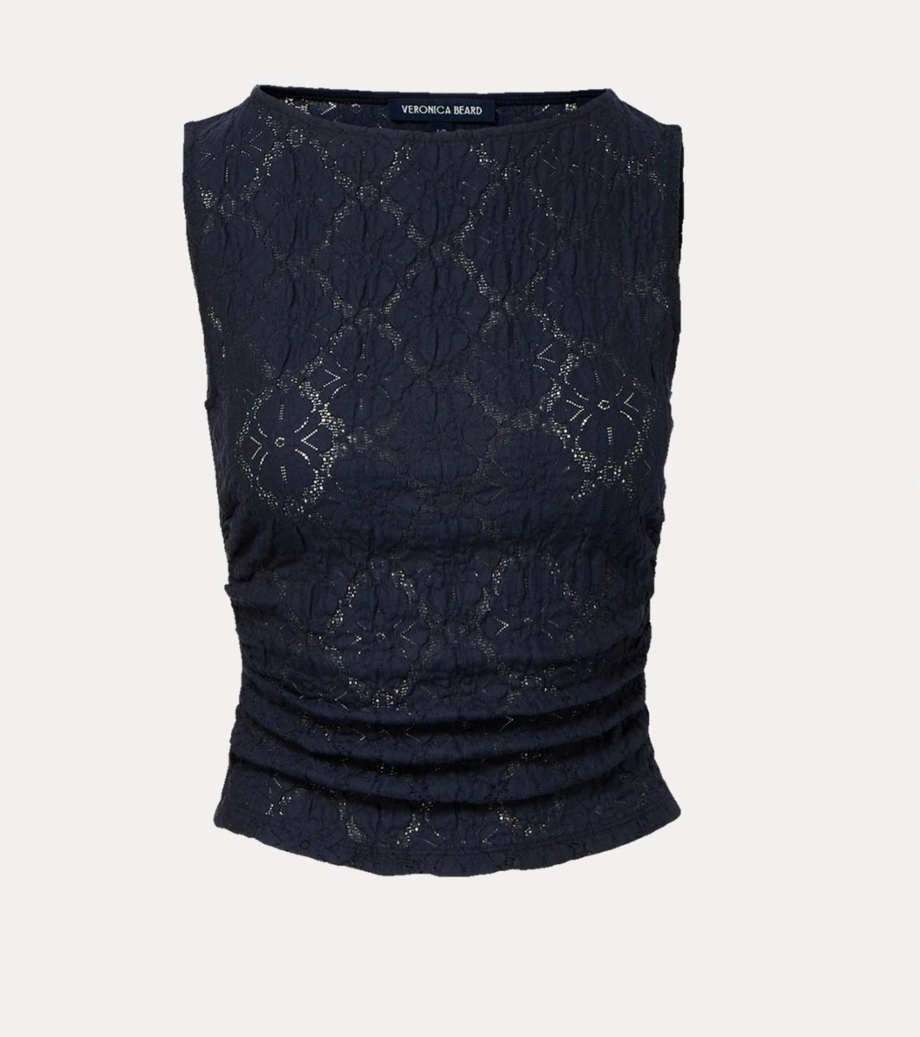 Veronica Beard Selah Tank in navy - women's tank top - view 4