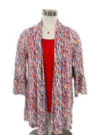 Multiples - Print Mesh Open Cardigan