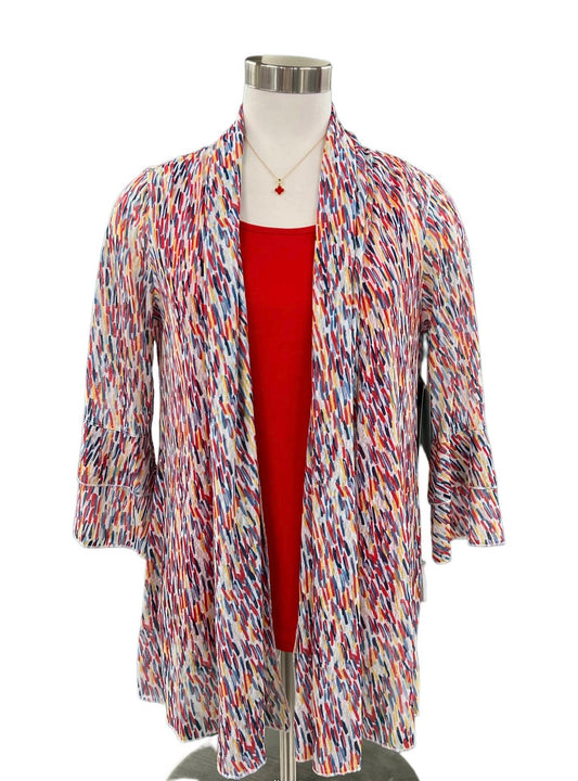 Multiples - Print Mesh Open Cardigan