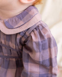 Viverano Organics - Smocked Peter Pan Gingham Romper