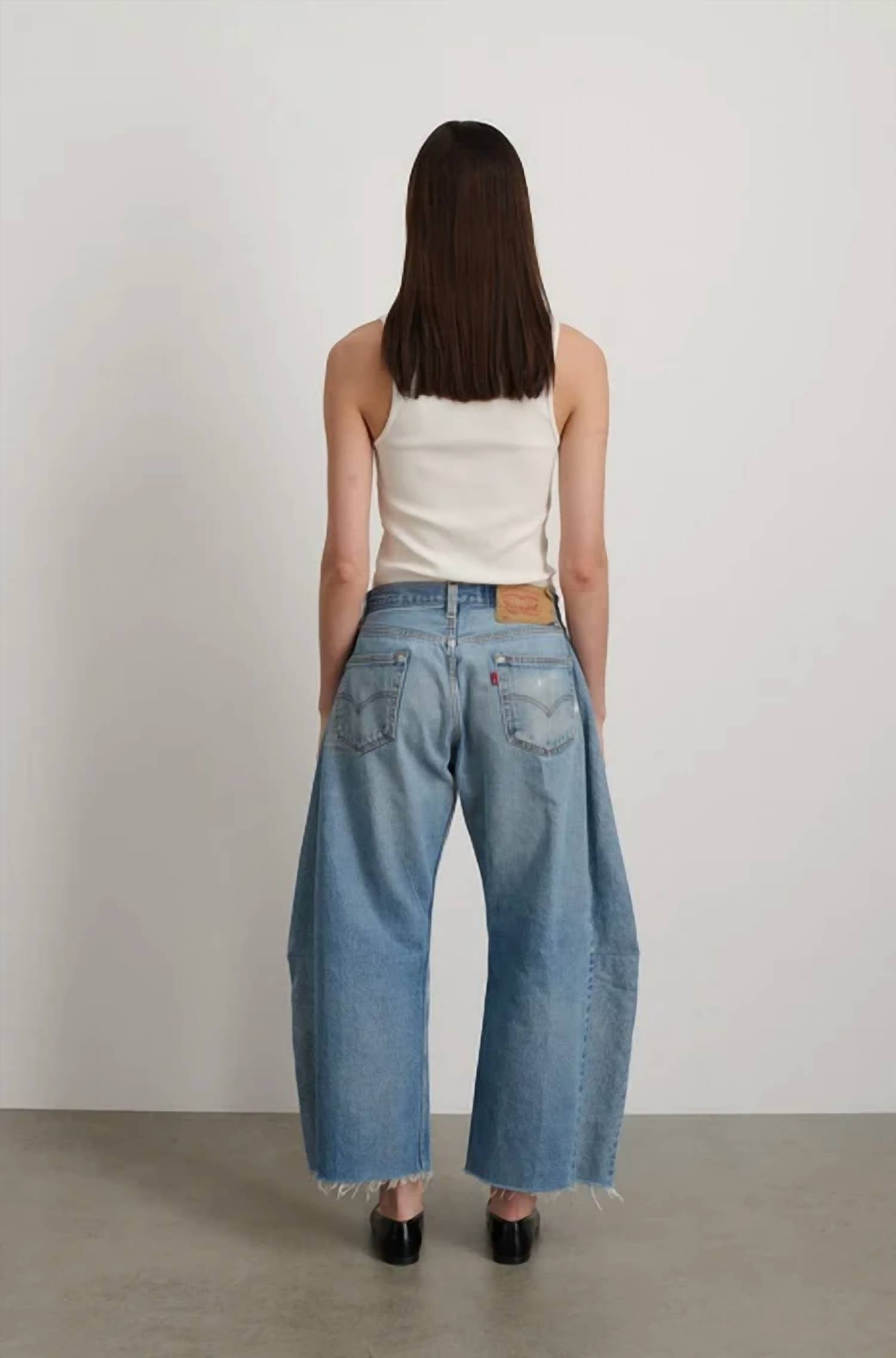 B Sides - Tattered Lace Barrel Jeans