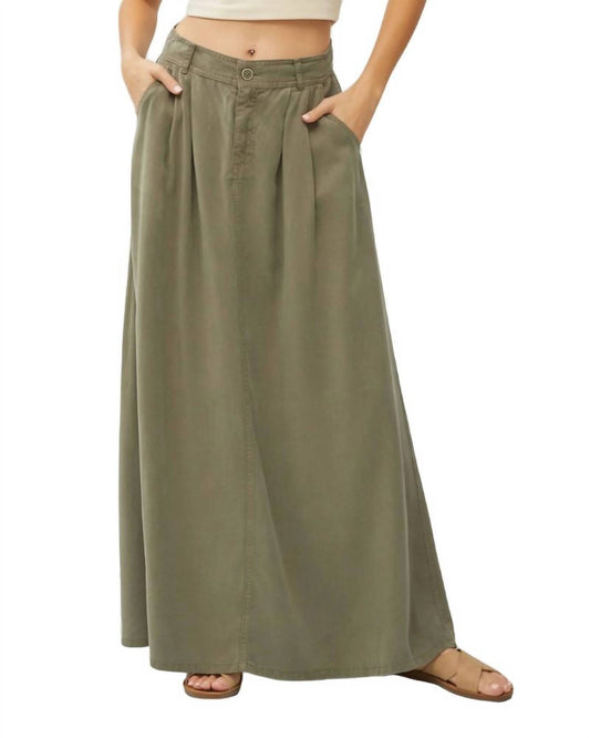 Risen - High Rise Full Length Tencel Skirt