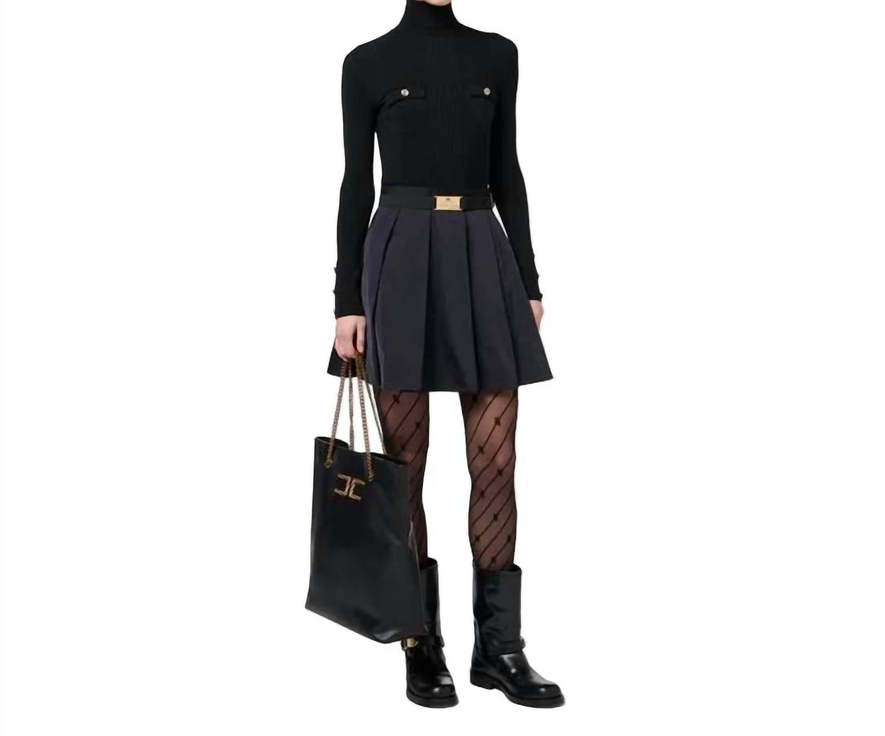 Elisabetta Franchi - Logo Embroidered Dress