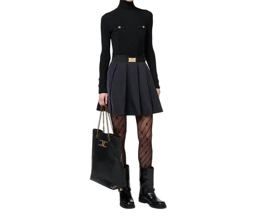 Elisabetta Franchi - Logo Embroidered Dress