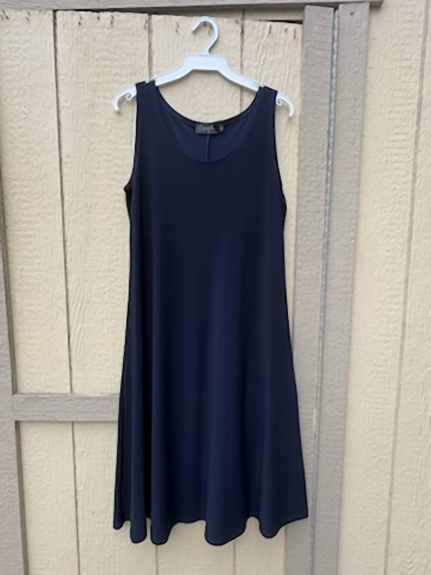 Sympli Women's Sleeveless Drifter Dress in black - women's dress