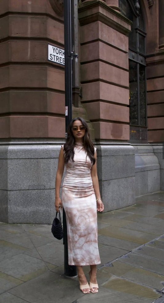 Glamorous - Sepia Tie Dye Dress