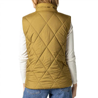 Lilla P Women's Reversible Snap Front Vest in antique gold - women's jacket - detail view