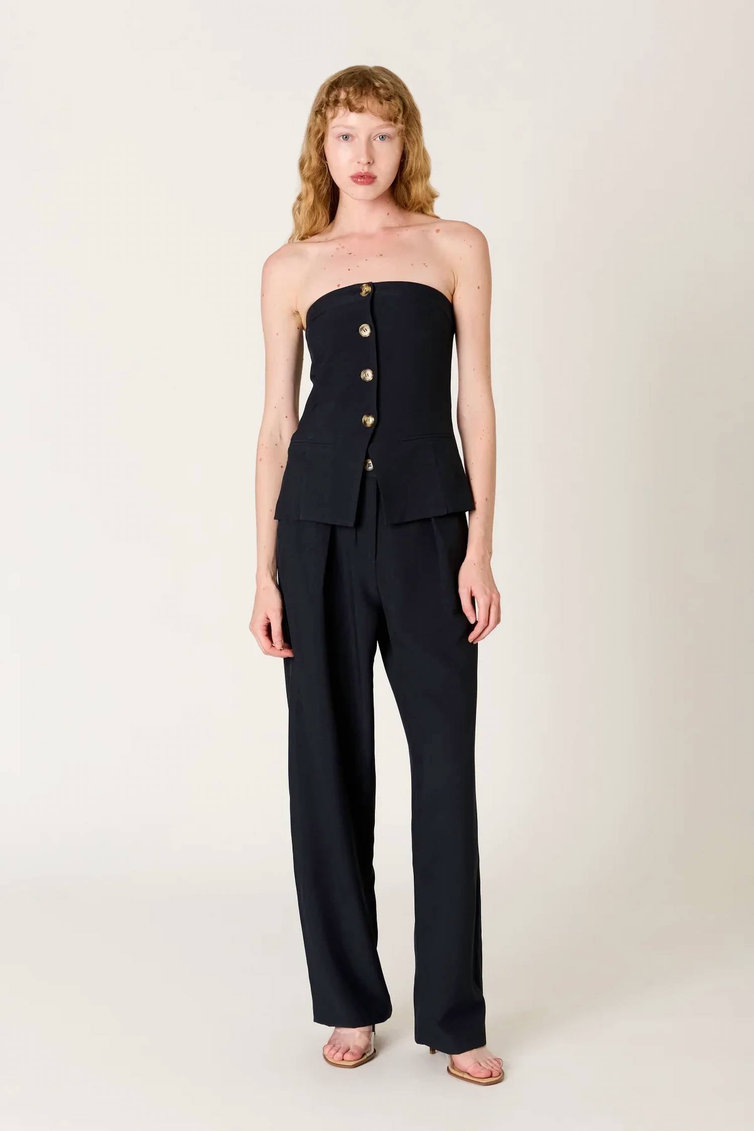 Nia - Grainge Strapless Top