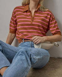 Lilla P - Drop Shoulder Polo Neck Sweater
