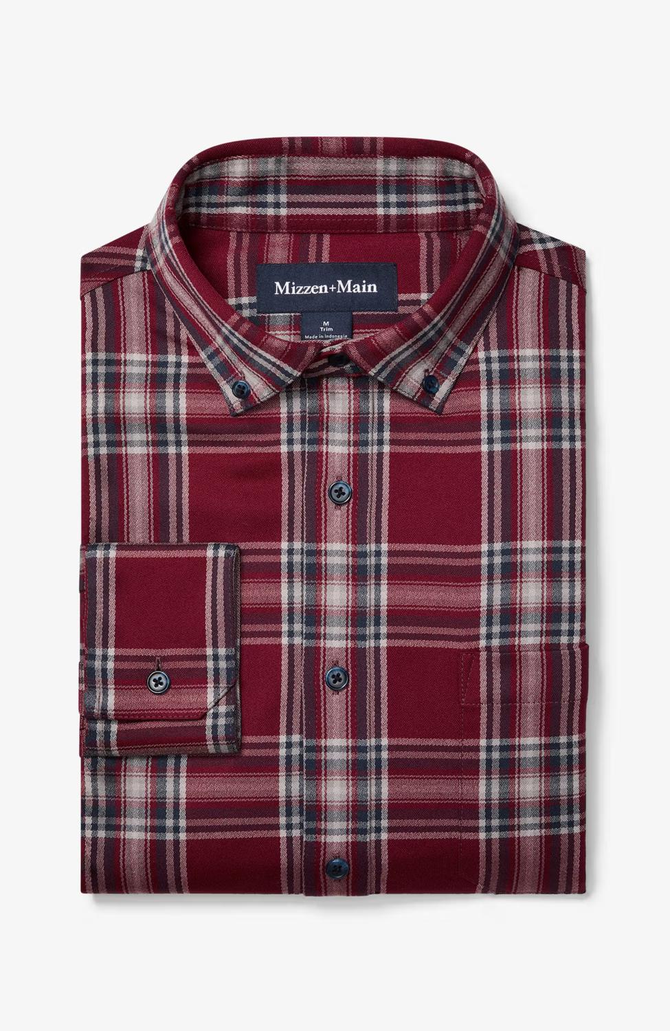 Mizzen + Main - City Flannel Twill Trim Shirt