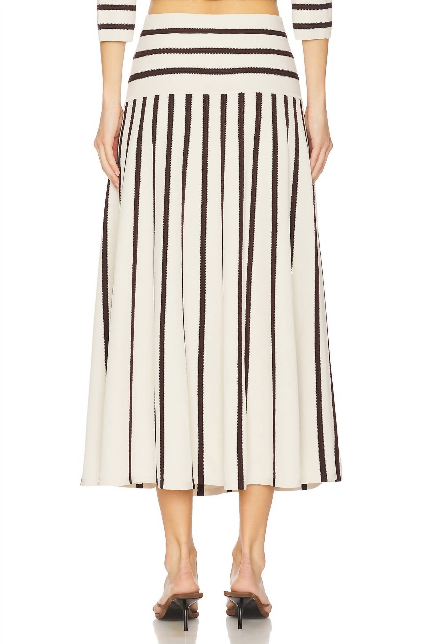 Zimmermann - Illuminate Stripe Midi Skirt