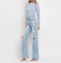 Vervet By Flying Monkey - 90's Vintage Super High Rise Flare Jeans
