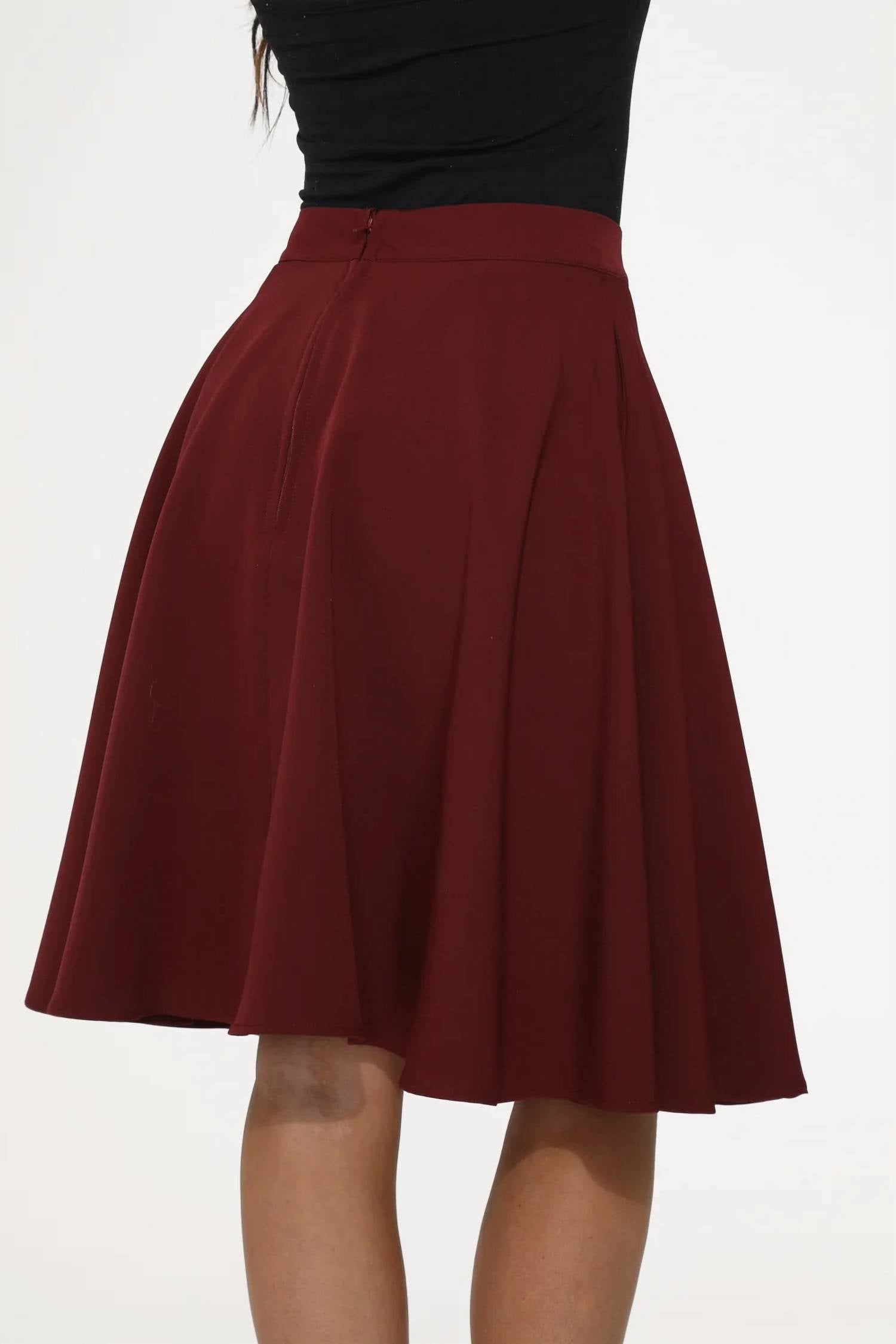 Orchid Bloom - Embroidered Poodle Swing Skirt