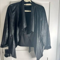 Elan - Women's Vegan Leather Cape Jacket