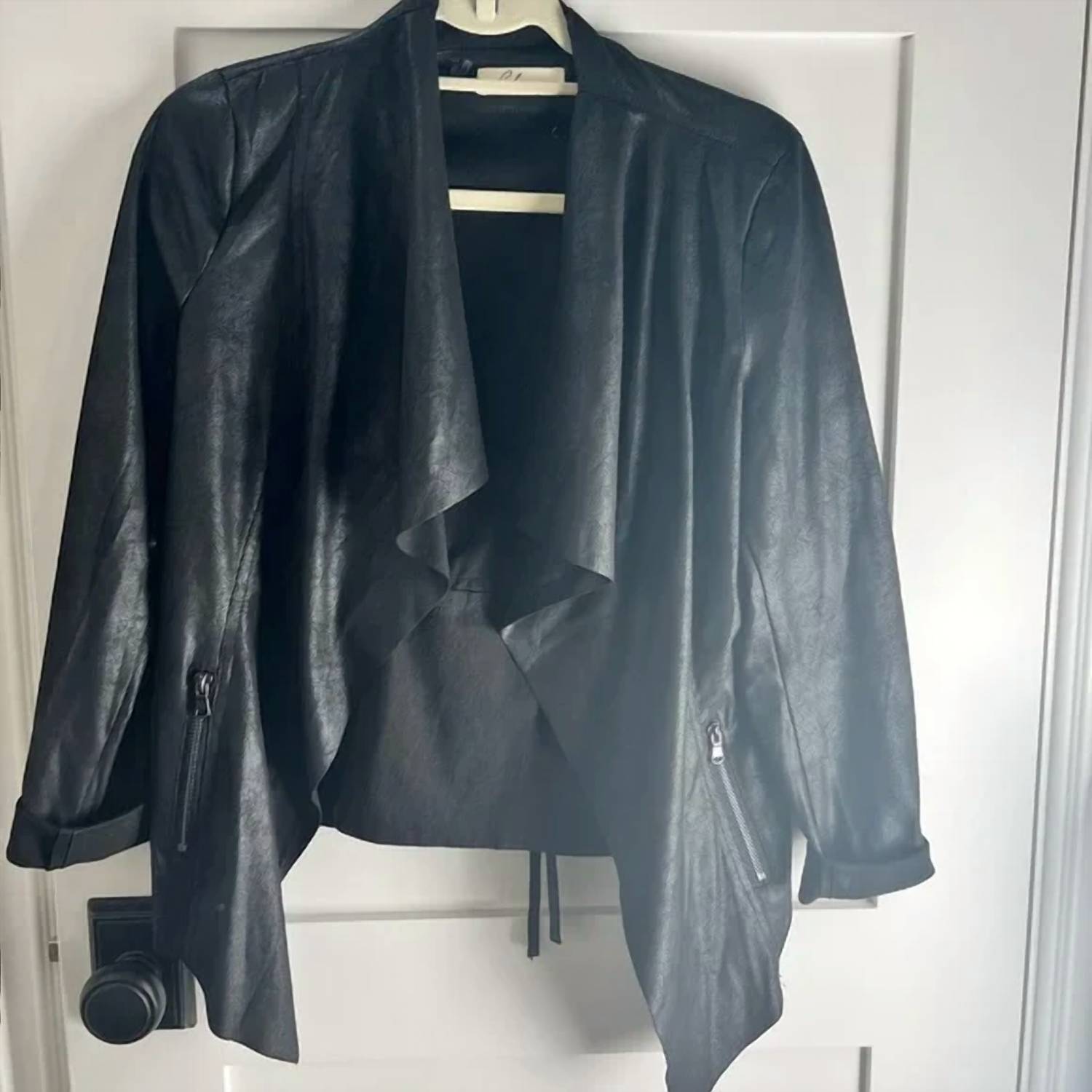 Elan - Women's Vegan Leather Cape Jacket