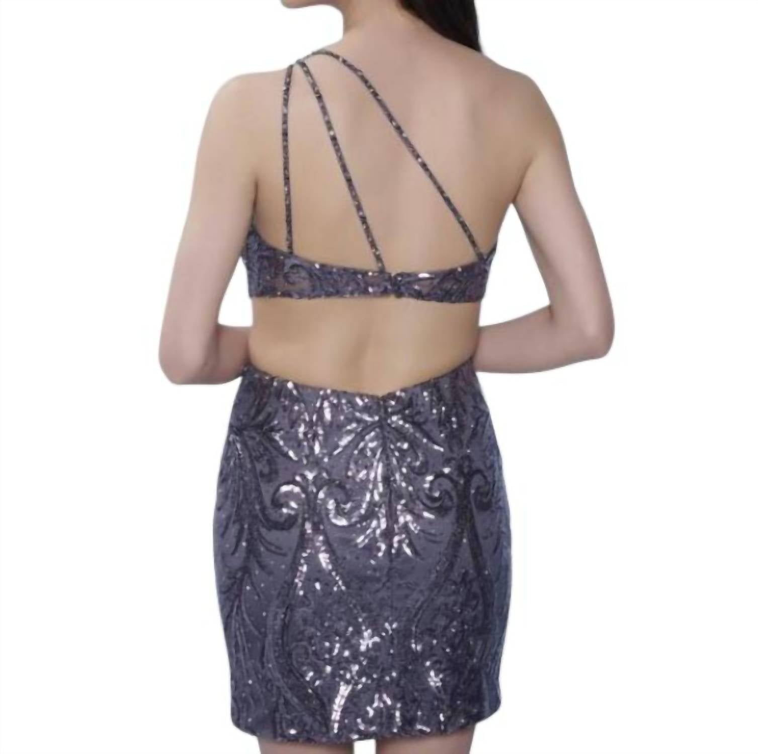 Splash Prom - One Shoulder Fitted Mini Dress