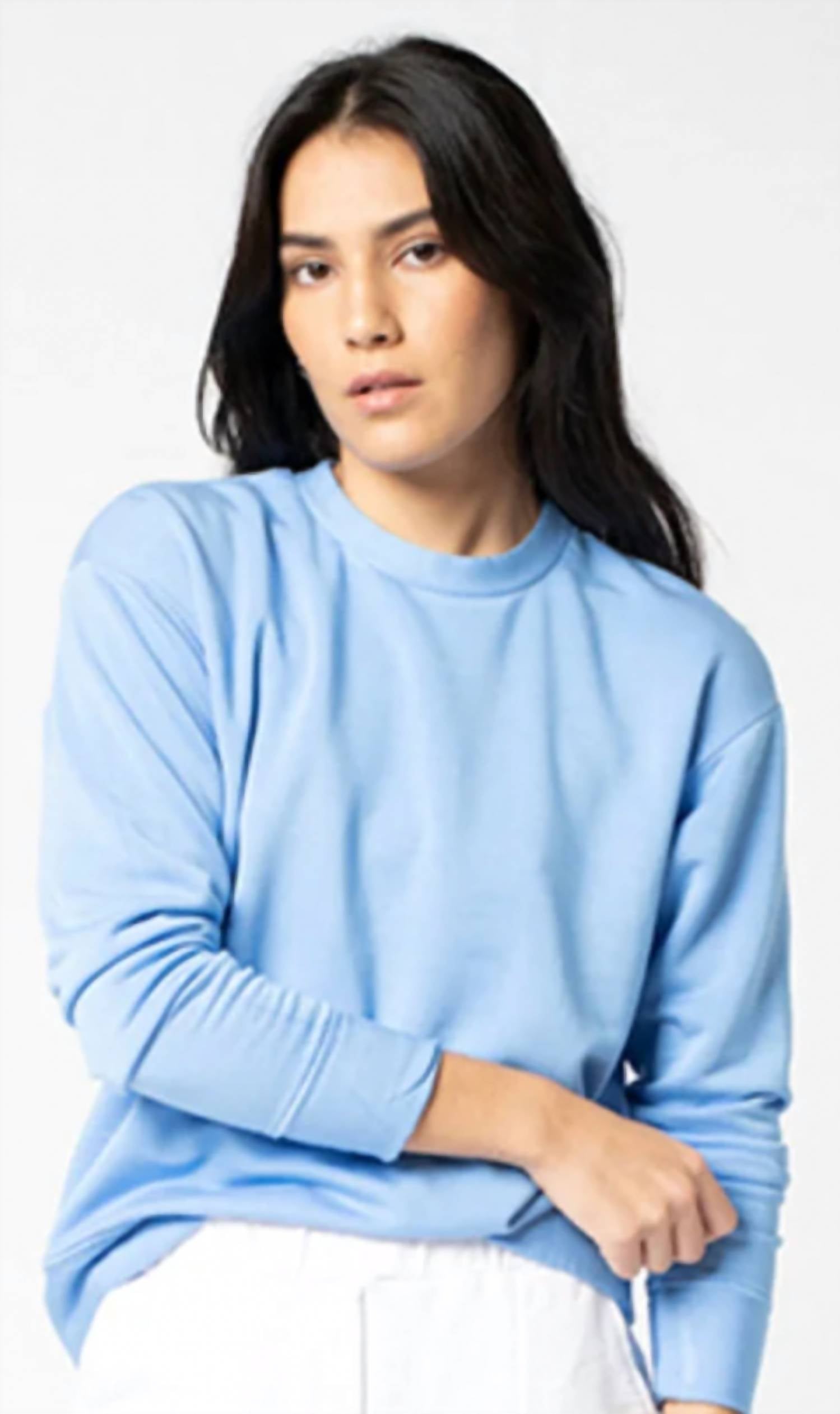 SUPIMA SLUB JERSEY SWEATSHIRT TEE